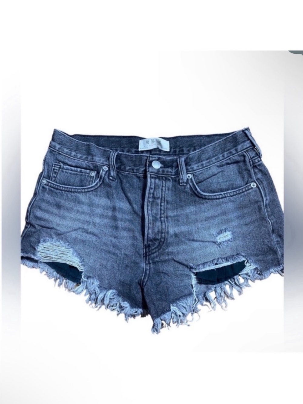 We The Free Black Denim Cut Off Shorts. Size 27